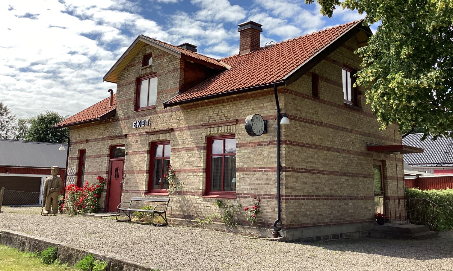 Fasad åt öster på Ekets stationshus